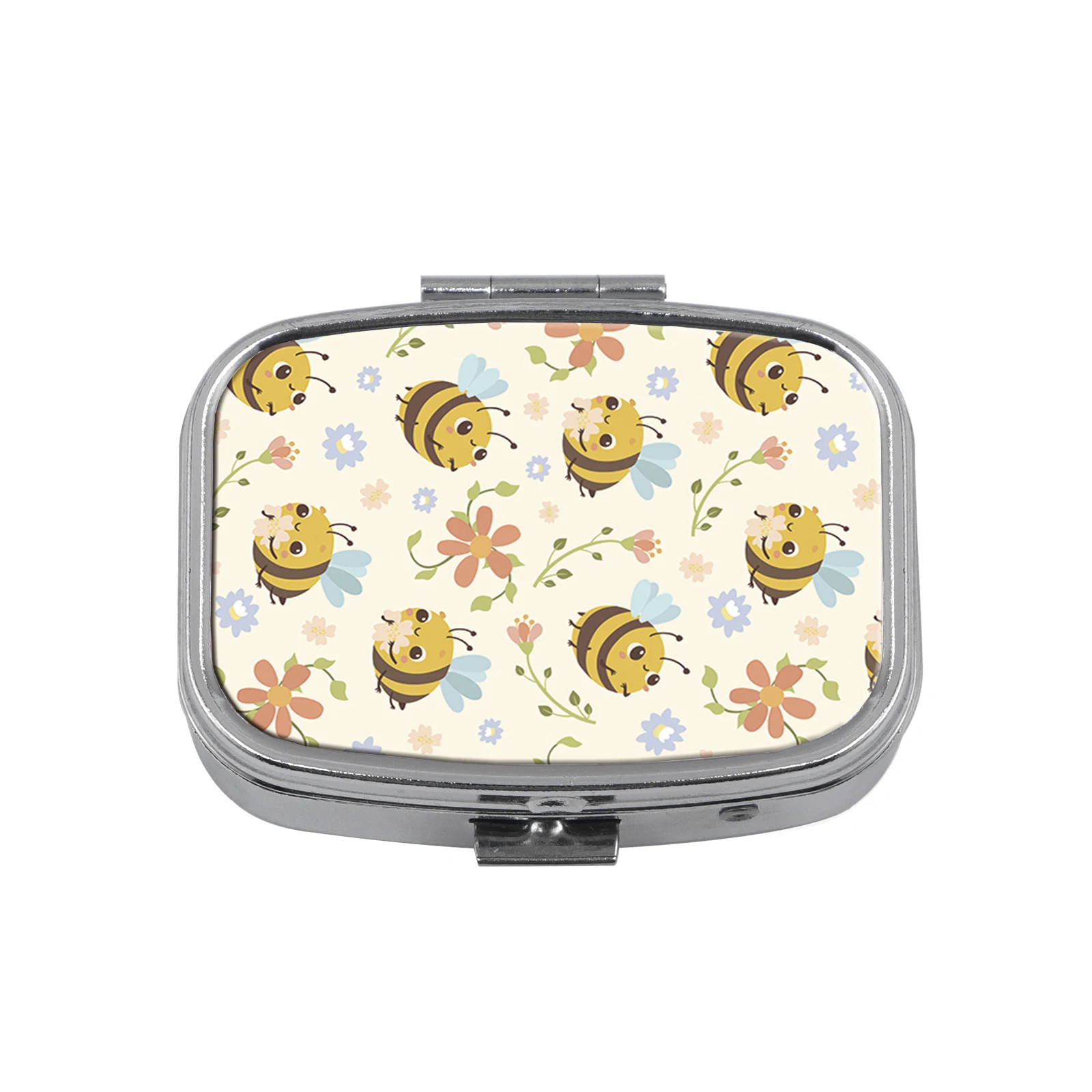 Mini Portable Cartoon Animal Pill Organizer with Multi-Grid Storage