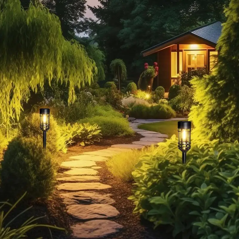 Pathway Solar Lights Waterproof Outdoor Walkway Lights Decorative Driveway Decor Lamp For Patios Lawns Backyard Paths