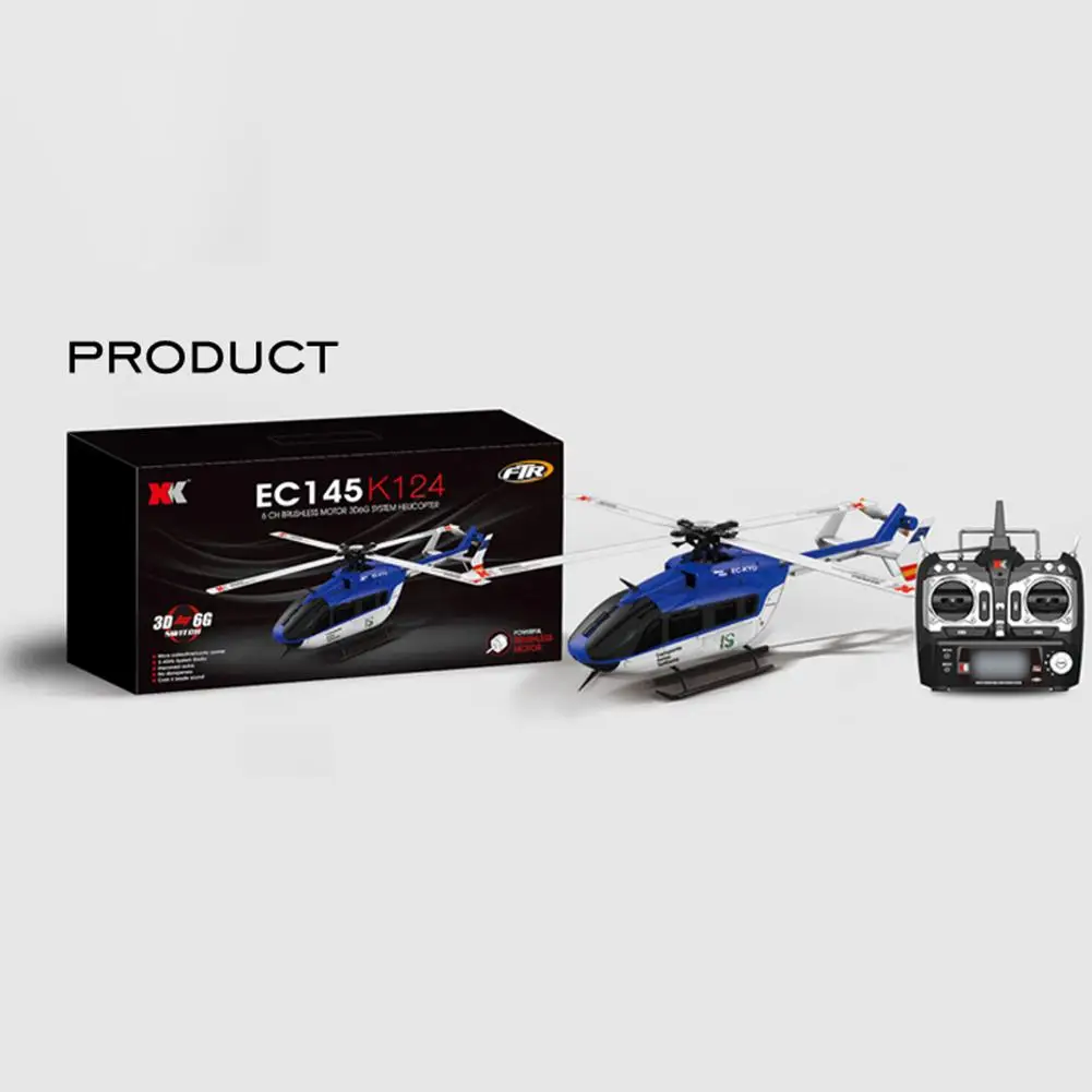Wltoys XK K124 RC Drone Helicopter BNF Transmitter 6CH Brushless Motor 3D Helicopter System Compatible with FUTABA S-FHSS biggest rc helicopter you can buy