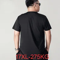 Summer plus size T Shirt 17XL 16XL men's ice casual Solid short-sleeved loose Short sleeve body shirt top 15XL Quick dry 275KG 1