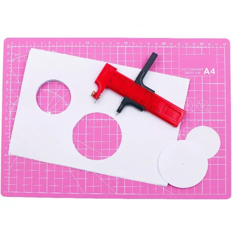 Rotary Compass Circle Cutter Paper Cardboard Rubber Vinyl Leather Art Craft Tool Circular Cutter