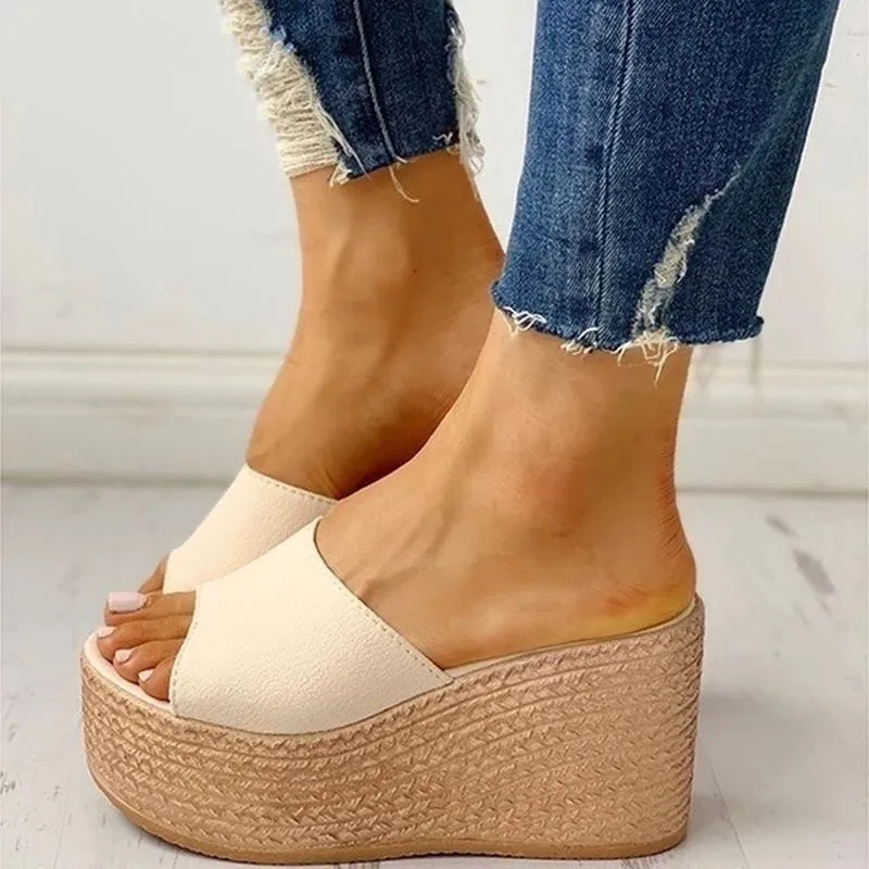 Fashion New Summer Women's Sandals Peep-Toe Shoes Woman High-Heeled Platfroms Casual Wedges For Women High Heels Shoes