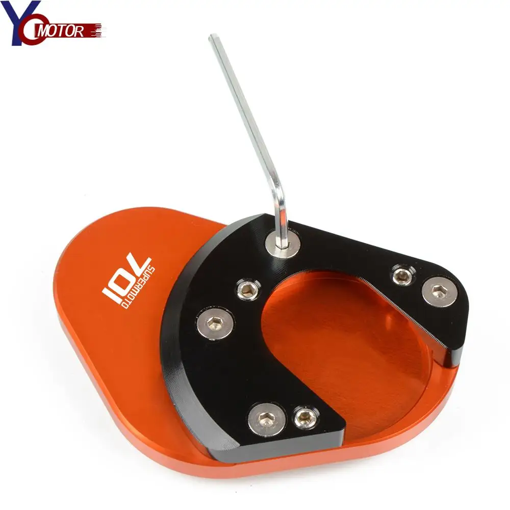 

Motorcycle Accessories Side Stand Enlarge For Husqvarna 701Enduro 2016 2017 2018 701 Supermoto Foot Pad Plate CNC Aluminum Parts