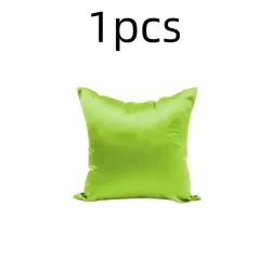 Luxurious Satin Pillow Cover - Smooth Solid Design, Home Decor Accent - 30X50CM (Grass green 1pcs)