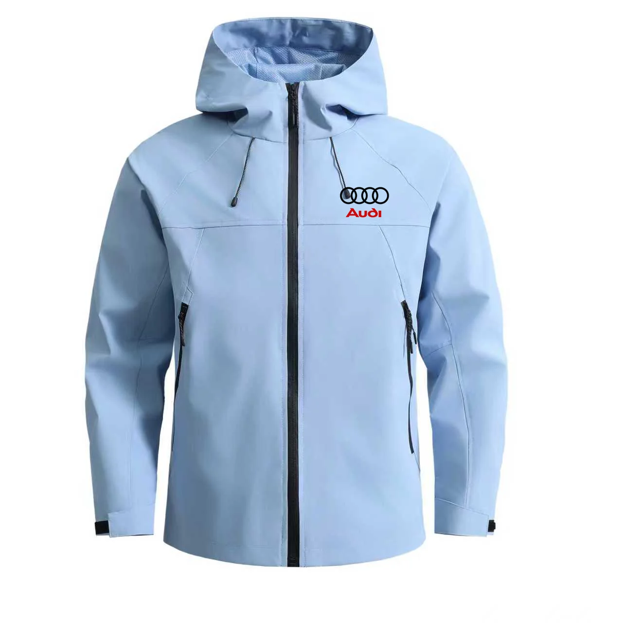 아우디 유니섹스 오토바이 재킷 방풍 방수 따뜻한 후드가 달린 가디건 스타일
