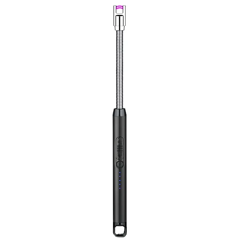 USB Electric Rechargeable Kitchen Lighter Stovetop Windproof LED Plasma Arc Flameless Candle Unusual Outdoor Lighter