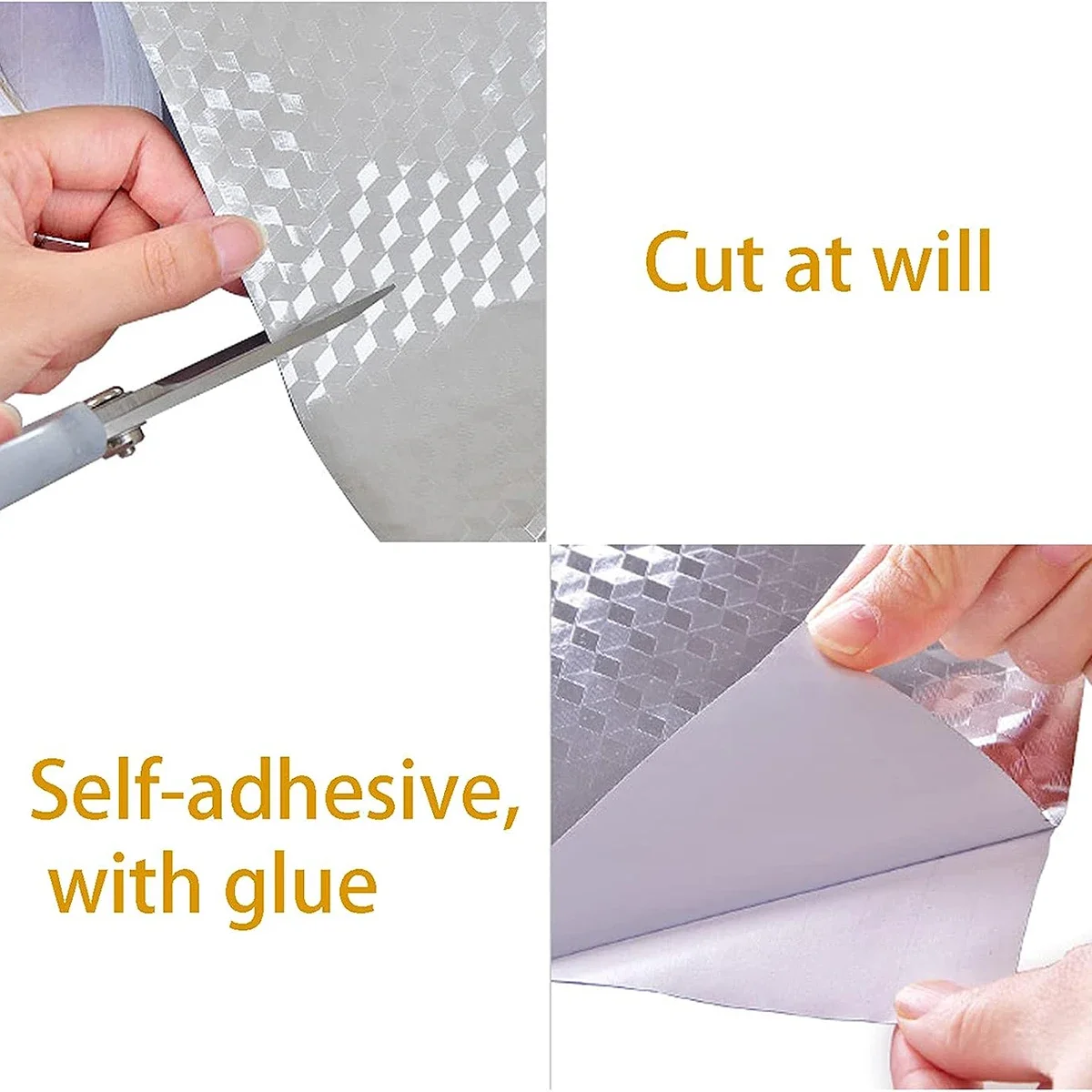 Kitchen Oil Proof Aluminum Foil Waterproof Stickers Self Adhesive Wallpaper Stickers for Countertop Drawer Cabinets Shelf Line