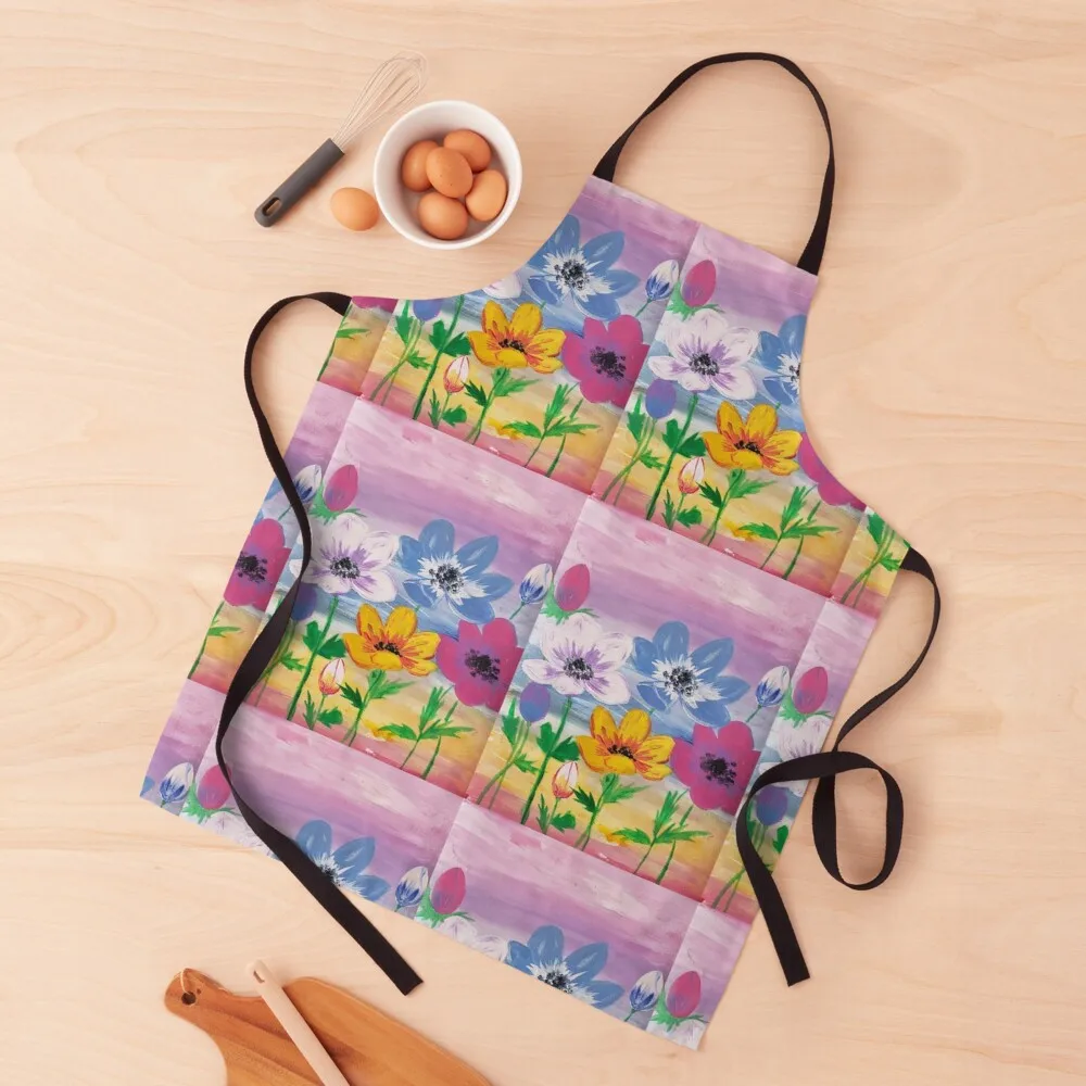 

Colorful flowersApron women's household apron household items