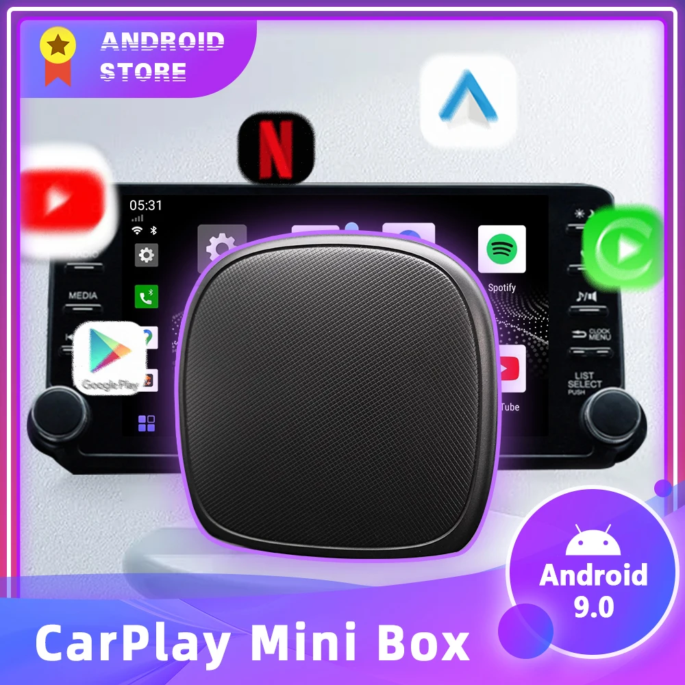 Carplay Ai Box Applemini, Mini Android Box inalámbrico UX999Pro para