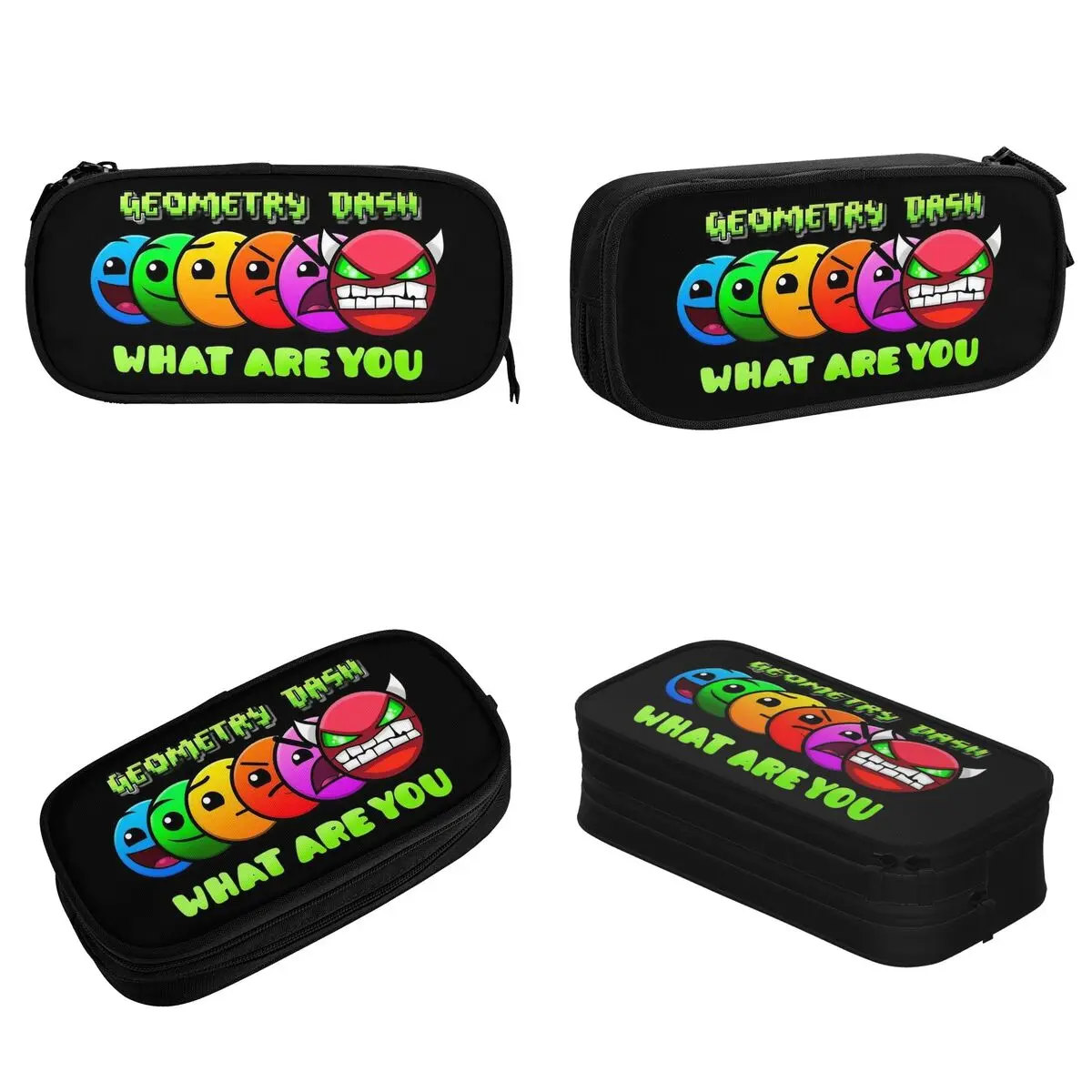 Cute Geometric Dash Video Game App Games Pencil Case Geometry Dash Pencilcases Pen Holder Kids Bag School Supplies Stationery