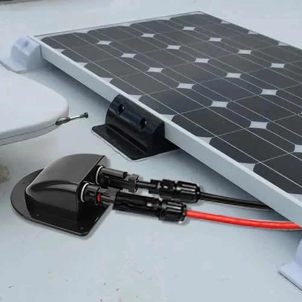 Solar Cable Duct Set of 2 Robust Waterproof ABS Junction Boxes for Efficient Installation on For Motorhomes and Caravans