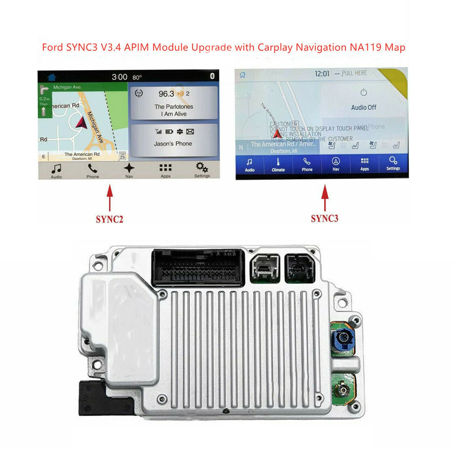 

HS7T-14G370-GFD 32G Синхронизация 3 APIM модуль с навигацией NA119 3,4 версия для Ford Lincoln MKC MKX