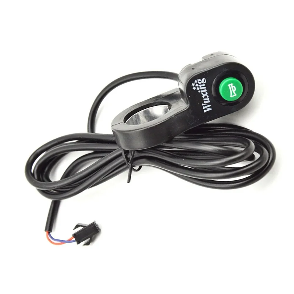 

1 Pc Accessories Bike Horn Button Handlebar Switch Black Copper Wire For Electric Bike Green Momentary Regen Cruise