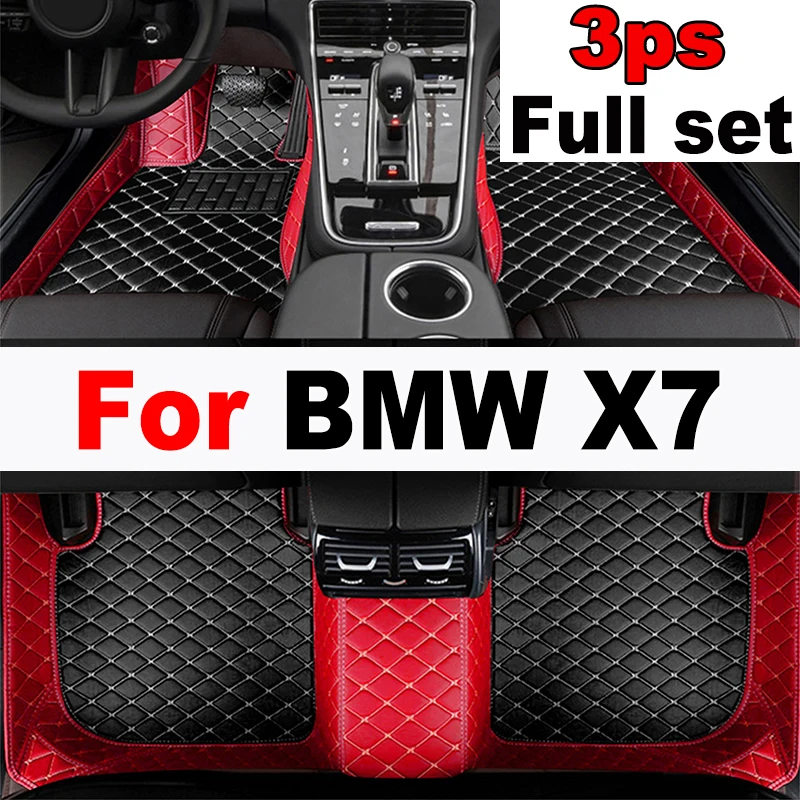 

Car Floor Mats For BMW X7 G07 2018~2023 7seat Leather Pad Luxury Leather Mat Anti Dirty Rug Durable Carpets Car Accessories 2019