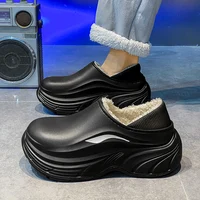 Winter Thick Bottom Men Slippers Waterproof Cotton Shoes Outdoor Indoor Couple Men Casual Shoes Fashion with Fur Warm Half Shoes - Image 3