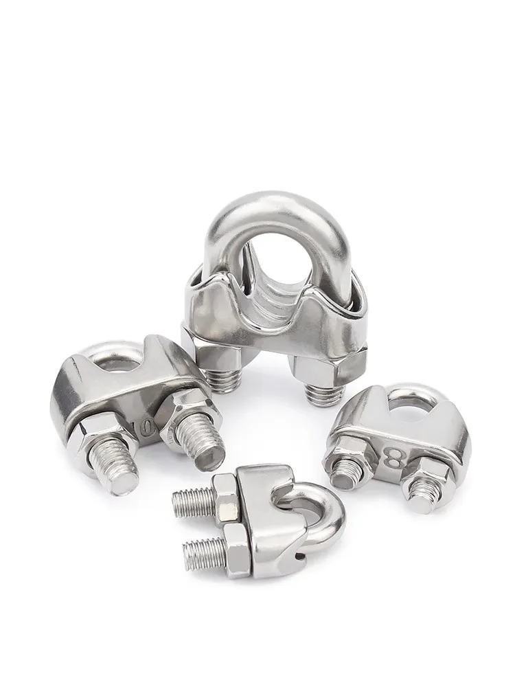 Pack De 8 Pinces à Câble M4 En Acier Inoxydable 304 - Pour Corde/fil Diamètre 3mm, Marque Uxcell