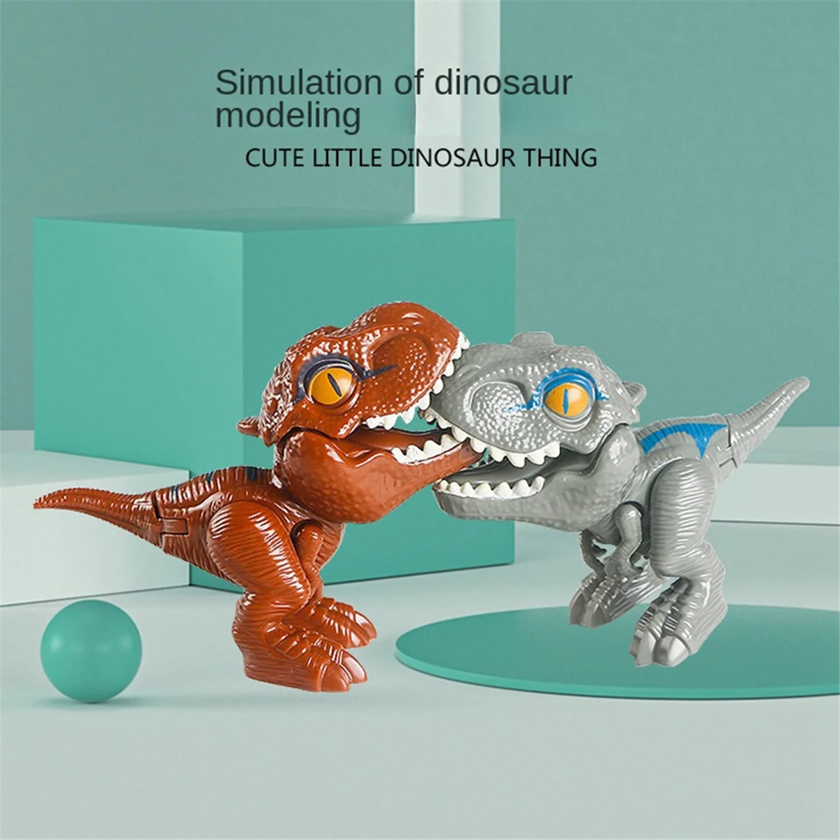 Children'S Dinosaur Egg Finger Biting Toys Simulation Tyrannosaurus Tyrannosaurus Dinosaur Boy Funs Toys Dark Brown