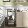 3-Tier Bathroom Organizer with Charging Station USB Ports and Hair Dryer Holder Multi-Functional Storage Shelf Home Use 6