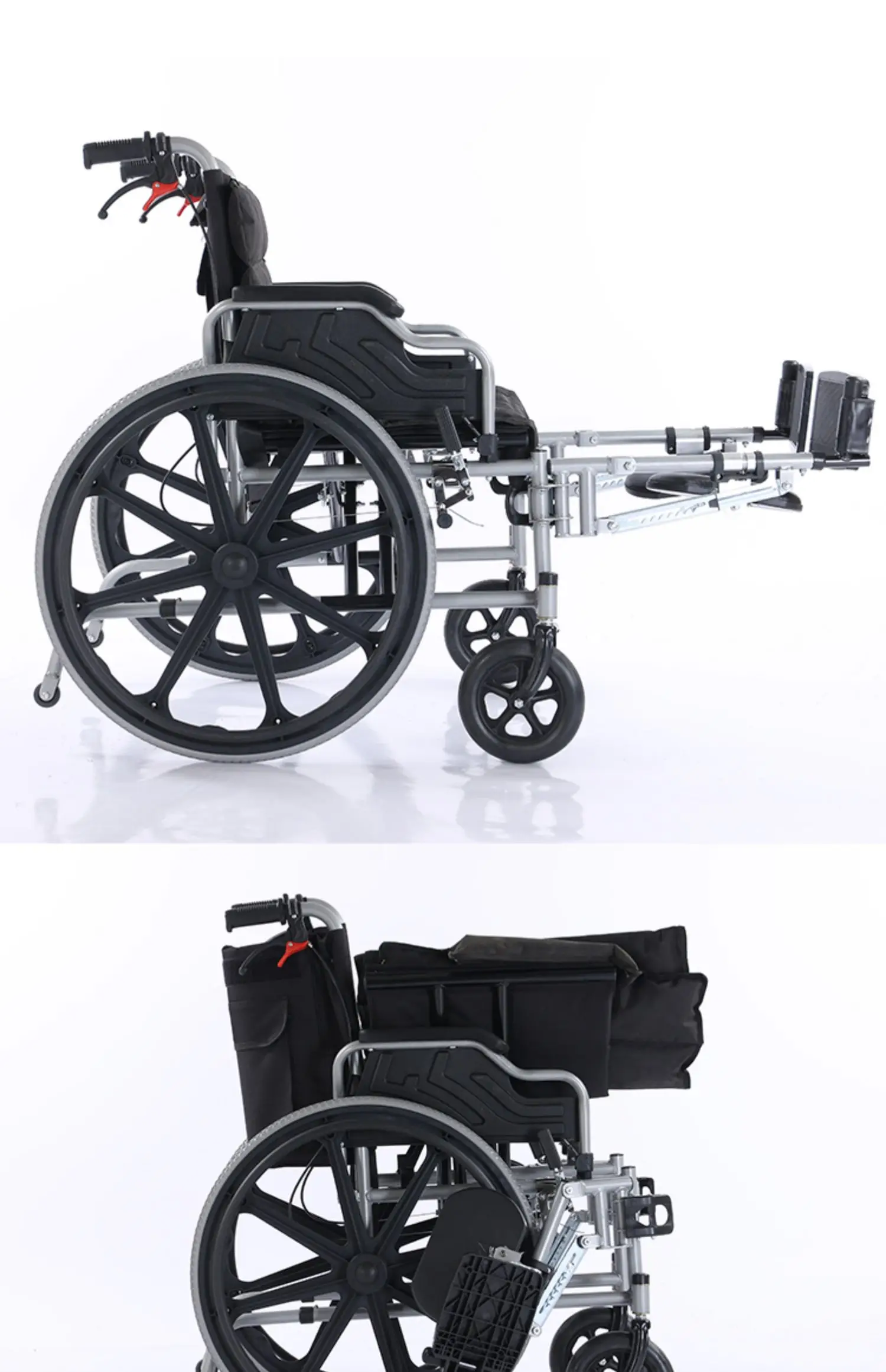 150kg load-bearing folded lightweight weighted thickened widened large wheelchair trolley seat width 23inch