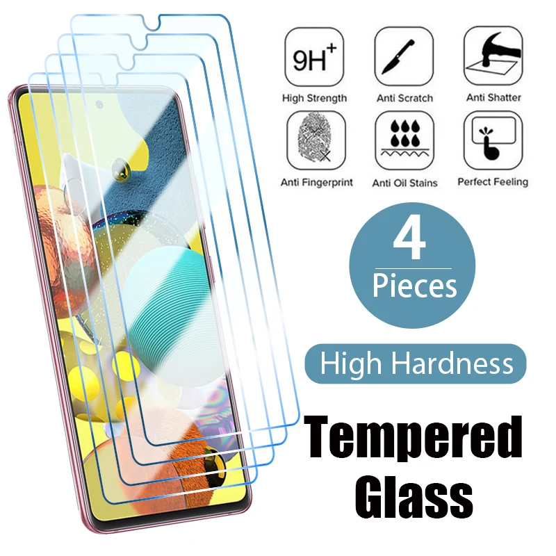 4PCS Protective Glass for Samsung A52 A32 A72 A12 A22 A52S 5G Screen Protector A51 A71 A21S A31 A50 A70 A30 |
