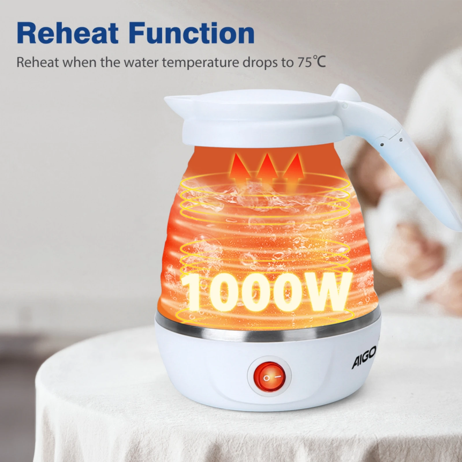 Hervidor Eléctrico De Viaje 600ml - Portátil, Acero Inoxidable, Apagado Automático, Ideal Para Camping Y Oficina
