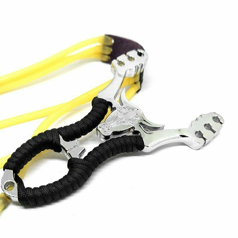 Description Picture 5 of itemHigh Precision Alloy Slingshot with Thicken 6 Stretch Rubber Band Professional Catapult Outdoor Hunting Shooting Bow Sling shots