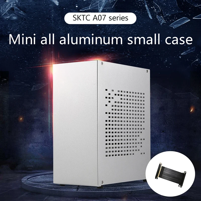 

Компьютер A07 Mini ITX, системный блок для HTPC, USB 3,0 ITX, корпус с удлинительным кабелем для видеокарты