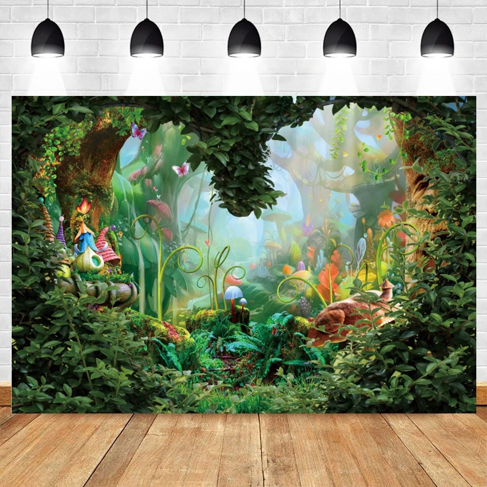 Sfondo Fotografico Foresta Incantata 2.1x1.5m - Stampa Digitale Per Feste E Compleanni Bambini - Foto 7