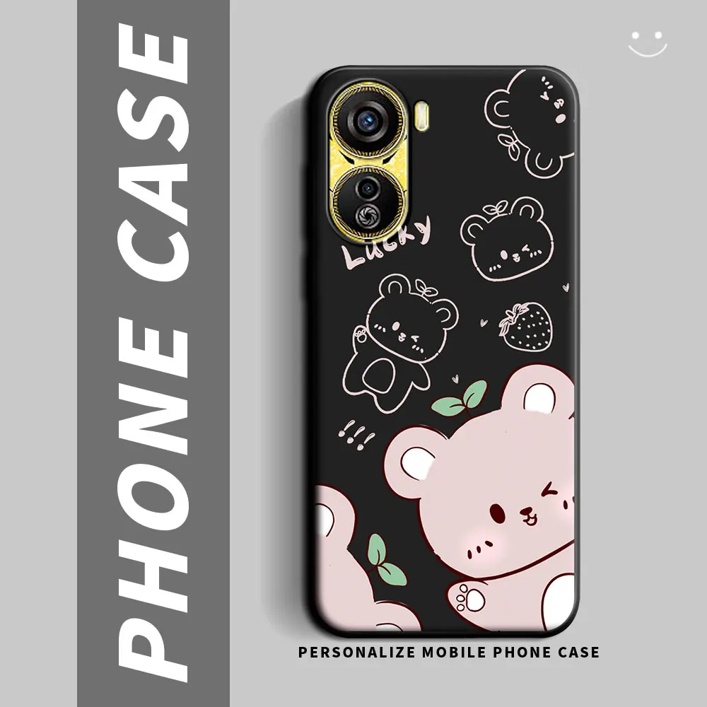 Shockproof Silicone Soft Phone Case with Fashion Cartoon Design - Back Cover