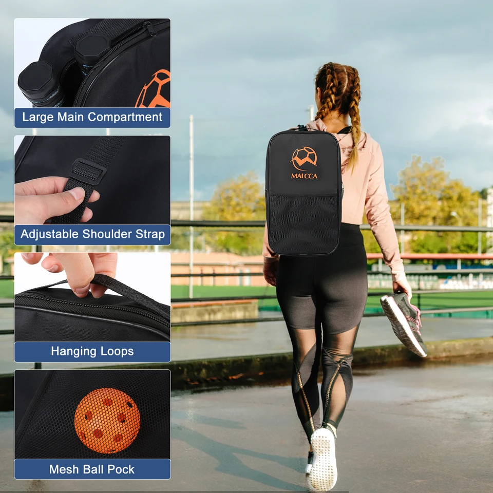 Set da pickleball in fibra di vetro con 2 pagaie, 4 palline e