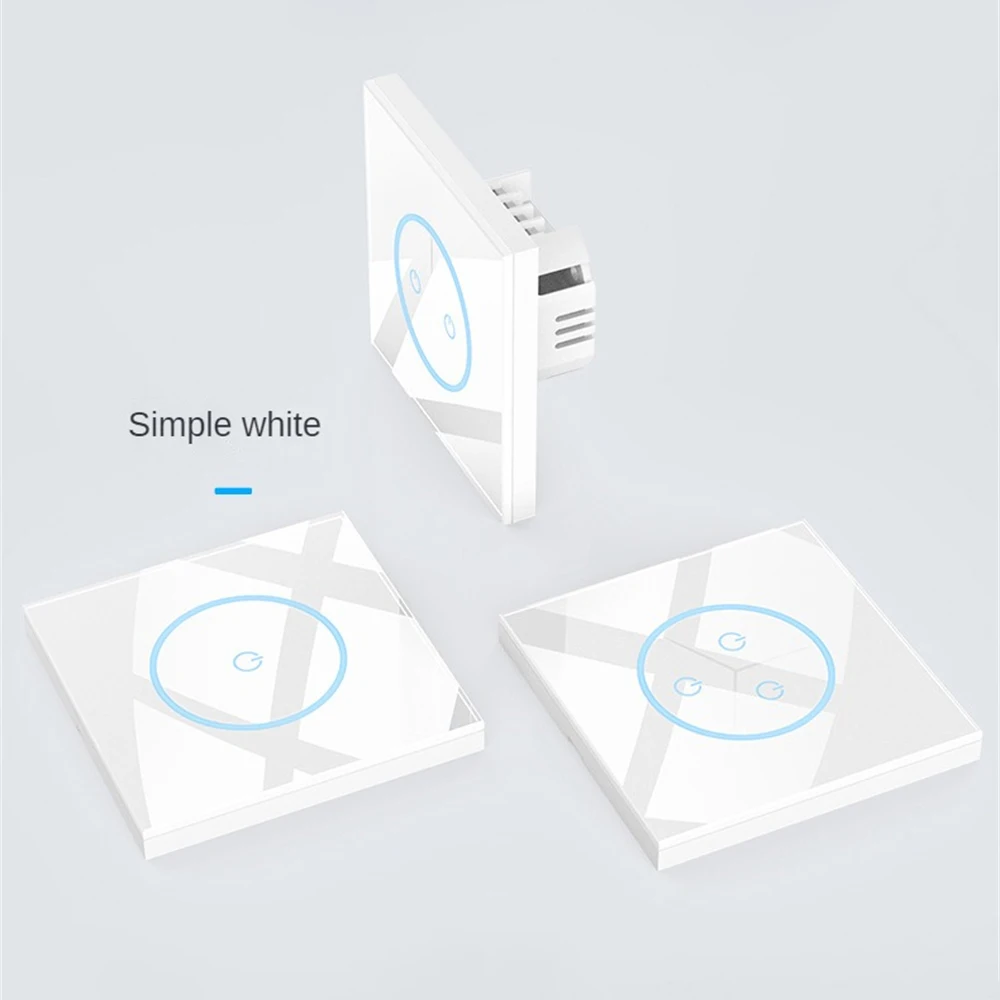 Interruptor de Luz Inteligente Tuya Wifi Painel de Parede de Vidro Controle de Vida Inteligente Funciona com Alexa Google Home eu Touch - Image 5