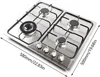 Burners Cooktop Built-In Stoves,Stainless Steel Natural Gas/LPG Gas Hob Conversion Kit,Stainless Steel Surface and Cast Iron Gra 6