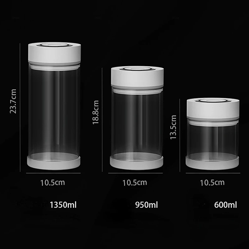 Electric Vacuum Coffee Beans Glass Storage Jar Large Sugar Tea Hermetic Organizer Cans Loose Tea Storage Bottle Kitchen Items 6