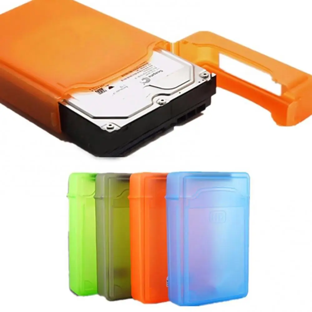 3.5 Inch Dust Proof Plastic IDE SATA HDD Hard Drive Disk Storage Box Case Cover Computer Accessories