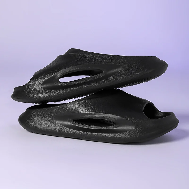 Tofflor för kvinnor och män Halkfria med tjock sula Mjukt skum Sliders Tofflor för inomhus utomhus Slip Comfy_voghion.com