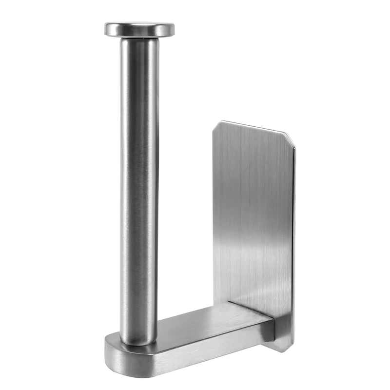 

Self Adhesive Toilet Paper Holder-Bathroom Toilet Paper Holder Stand No Drilling Stainless Steel Brushed