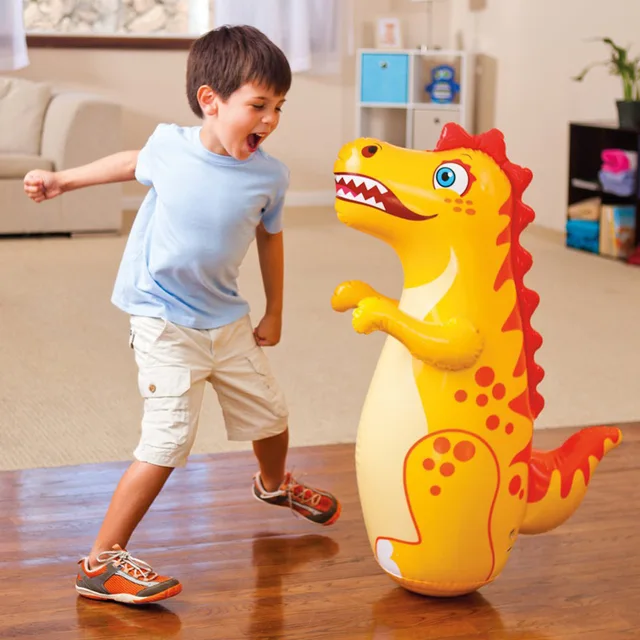 Inflatable Standing Boxing Bag Tumbler Toys Safety Air Stuffed Bop Animal Bag Tumbler Toy Children Beach Activity Game Supply 1