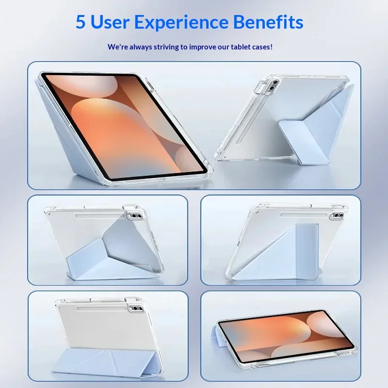 Enhanced Tablet Case with Pencil Slot and Trifold Stand