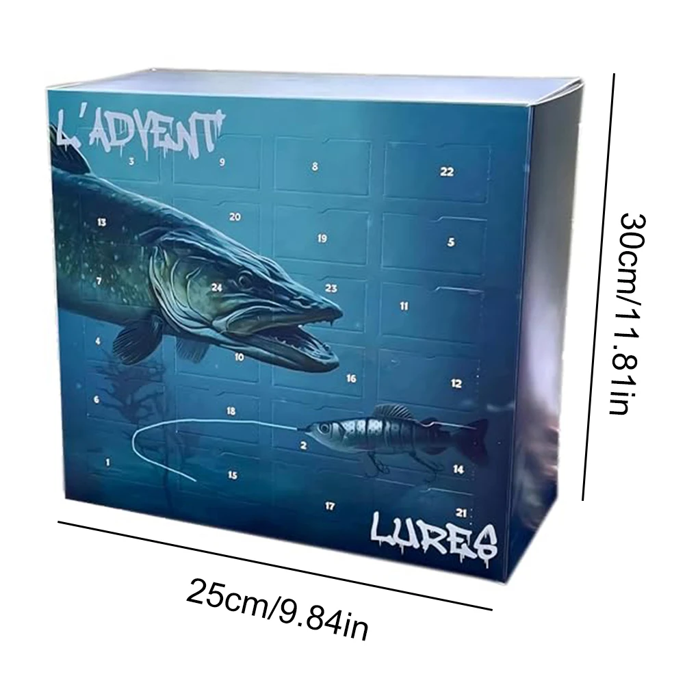 Christmas Fishing Advent Calendar 24 Days Lures Set Tackle Box Creative Xmas Gifts christmas countdown calendar,christmas advent calendar,fishing advent calendar