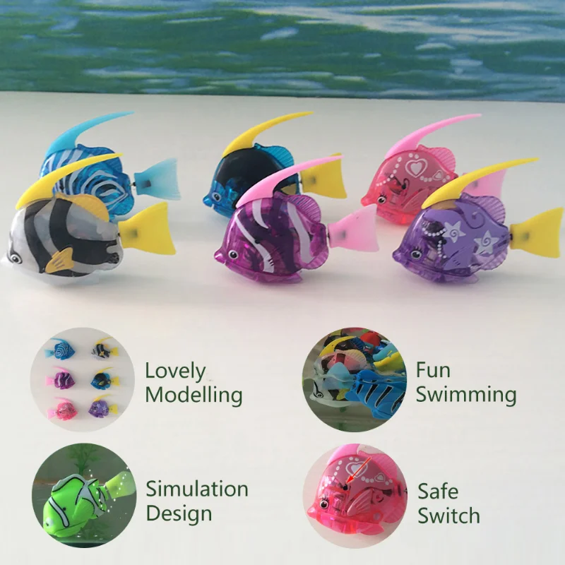 Bionic Fish Electric Pets Toys Swimming Magical Underwater World Deep Sea  Electronic Sensing Fish Baby Robot Gift Mini Bath Toy
