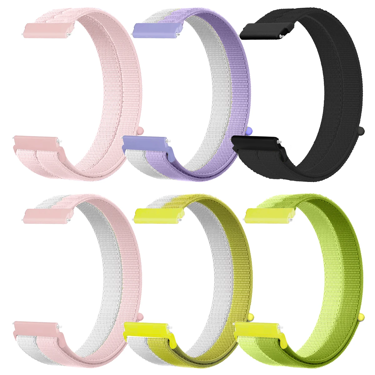 Versatile Nylon Loop Velcro Strap - 22mm/20mm  Watch Band Replacement