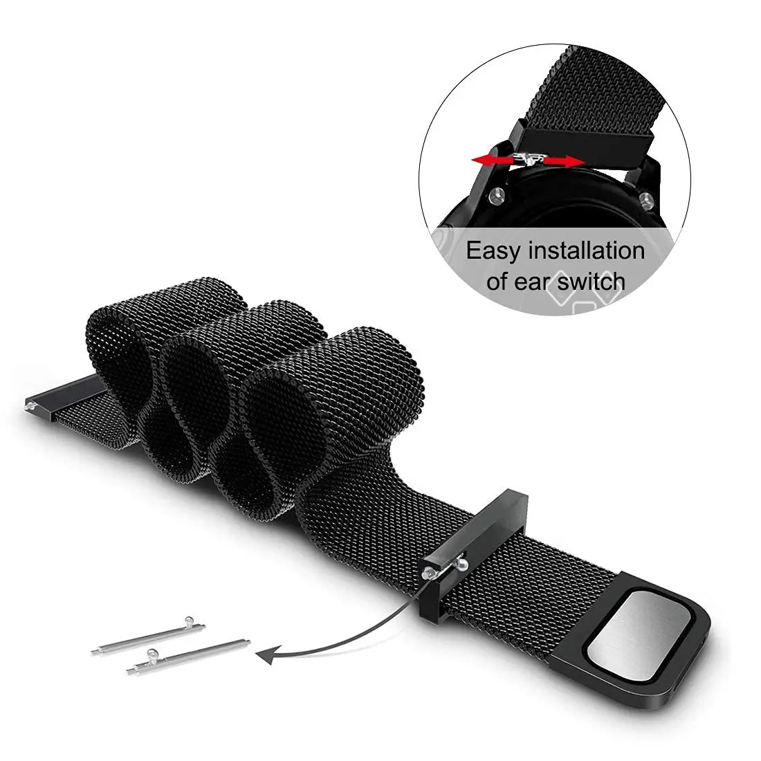 Elegant Milanese Loop Magnetic Bracelet Strap - 22mm Watch Band