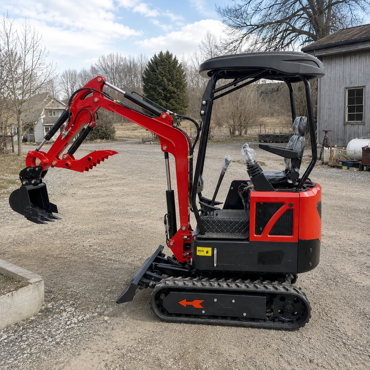 Maßgefertigter 1,5-Tonnen-Minibagger mit Hydraulik und Raupenantrieb für Landwirtschaft, Gartenbau und Bauarbeiten, CE EPA Euro 5 Diesel, OEM-Fabrik