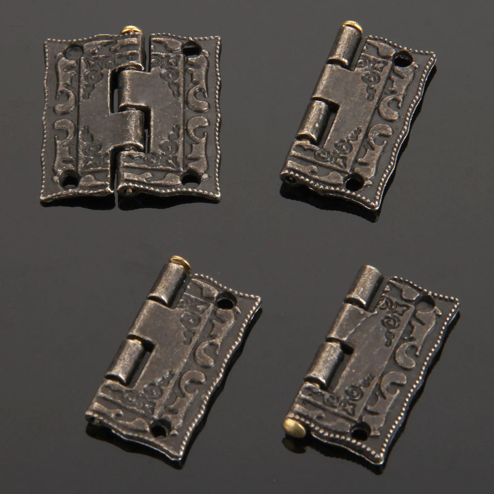 Vintage Jewelry Boxes Small Hinge Antique Bronze Cabinet Hinges furniture hinge cabinet hinges bronze butterfly hinges cabinet door hinges Furniture Accessories Furniture Fittings With Screws 4Pcs