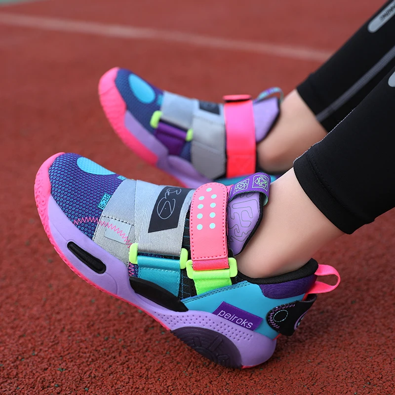 Description Picture 4 of itemChildren's Basketball Shoes Spring Low Cut Wear-resistant New Sports Shoes Outdoor Mesh Breathable Casual Running Shoes for Kids