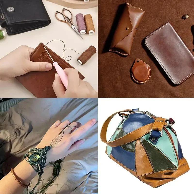 Waxed Thread 0.65mm Leather For DIY Handicraft Tool Hand Stitching 25 Meters Round Sewing Line 32 Colors