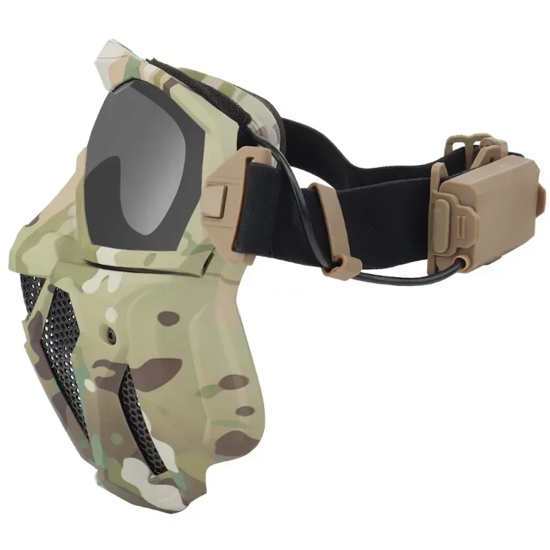Tactical Half Face Mask Anti-fog Fan Shooting CS Wargame Protective Equipment Hunting Outdoor Gear Airsoft Paintball Accessories