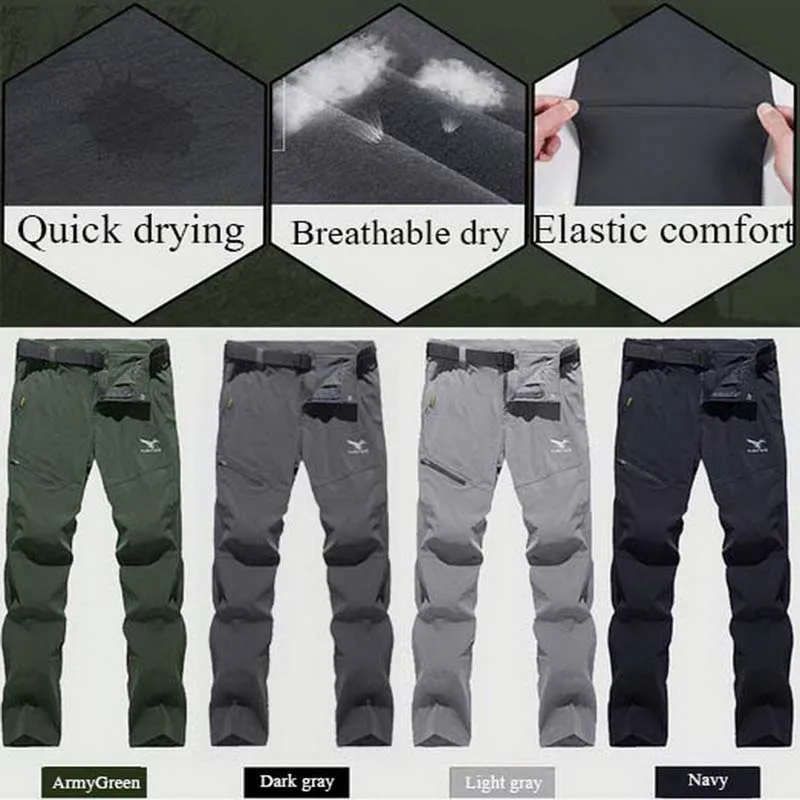 NUONEKO Stretch Breathable Mens Hiking Pants Outdoor Summer Thin Quick Dry Fishing/Climbing/Camping/Trekking Trousers PTN42 hiking pants outdoor training clothes