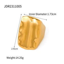 Elegant Pearl Leaf Adjustable Gold Ring - Women's Fashion Jewelry Gift (JDR2311005-7)