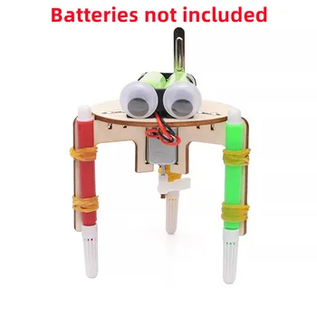 DIY Kits Graffiti Robot Model Science Toys for Children Make Vibration Graffiti Novelty Educational Toys Assembling Model Kits 2